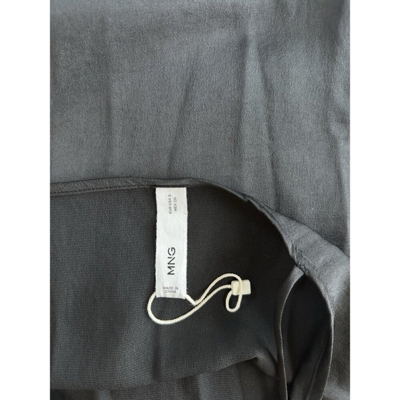 Mango Black Lace Satin Camisole Top Sleeveless V-Neck Lingerie Style Top Size S - Picture 5 of 6